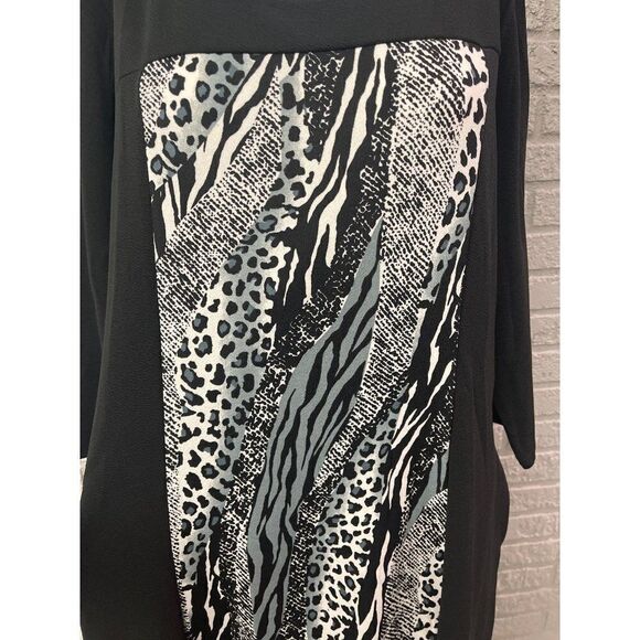 White Mark Long Sleeve Animal Print Dress Size 3X NWT - Picture 8 of 11